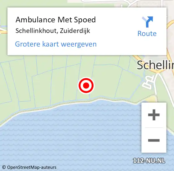 Locatie op kaart van de 112 melding: Ambulance Met Spoed Naar Schellinkhout, Zuiderdijk op 24 september 2021 15:59