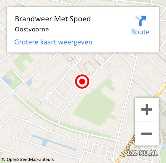 Locatie op kaart van de 112 melding: Brandweer Met Spoed Naar Oostvoorne op 24 september 2021 17:02