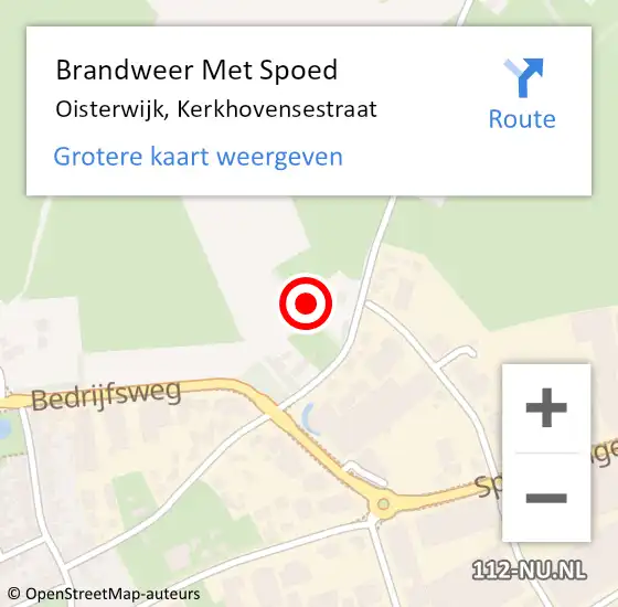 Locatie op kaart van de 112 melding: Brandweer Met Spoed Naar Oisterwijk, Kerkhovensestraat op 25 september 2021 01:14