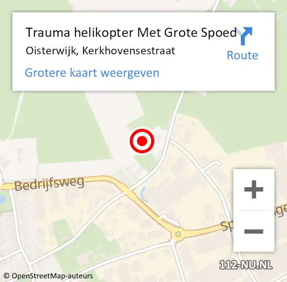 Locatie op kaart van de 112 melding: Trauma helikopter Met Grote Spoed Naar Oisterwijk, Kerkhovensestraat op 25 september 2021 01:15