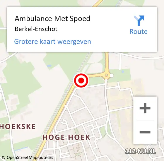 Locatie op kaart van de 112 melding: Ambulance Met Spoed Naar Berkel-Enschot op 25 september 2021 01:25