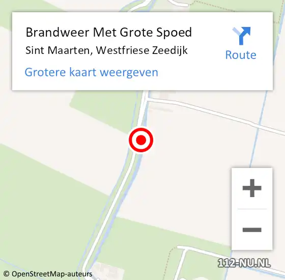 Locatie op kaart van de 112 melding: Brandweer Met Grote Spoed Naar Sint Maarten, Westfriese Zeedijk op 25 september 2021 01:52