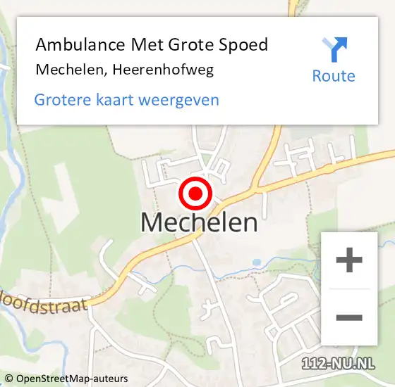 Locatie op kaart van de 112 melding: Ambulance Met Grote Spoed Naar Mechelen, Heerenhofweg op 24 juni 2014 00:28