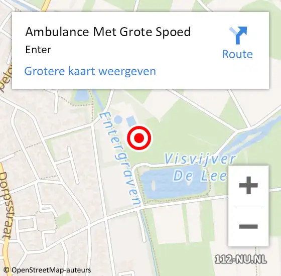 Locatie op kaart van de 112 melding: Ambulance Met Grote Spoed Naar Enter op 24 juni 2014 03:08