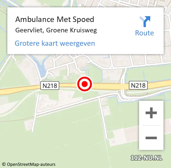 Locatie op kaart van de 112 melding: Ambulance Met Spoed Naar Geervliet, Groene Kruisweg op 24 juni 2014 03:25