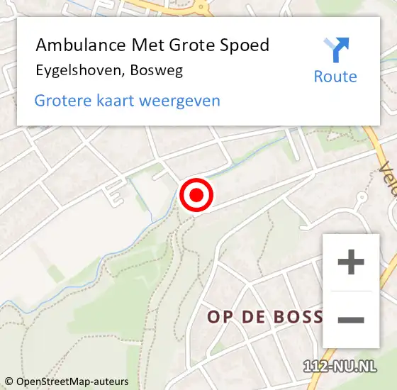 Locatie op kaart van de 112 melding: Ambulance Met Grote Spoed Naar Eygelshoven, Bosweg op 24 juni 2014 03:34