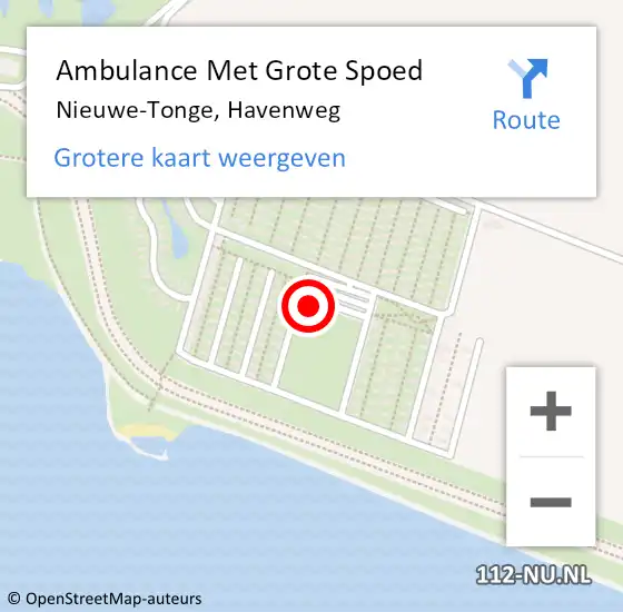 Locatie op kaart van de 112 melding: Ambulance Met Grote Spoed Naar Nieuwe-Tonge, Havenweg op 25 september 2021 18:35