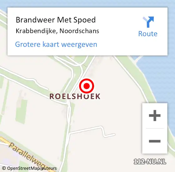 Locatie op kaart van de 112 melding: Brandweer Met Spoed Naar Krabbendijke, Noordschans op 25 september 2021 21:46