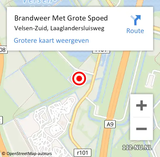 Locatie op kaart van de 112 melding: Brandweer Met Grote Spoed Naar Velsen-Zuid, Laaglandersluisweg op 26 september 2021 02:36