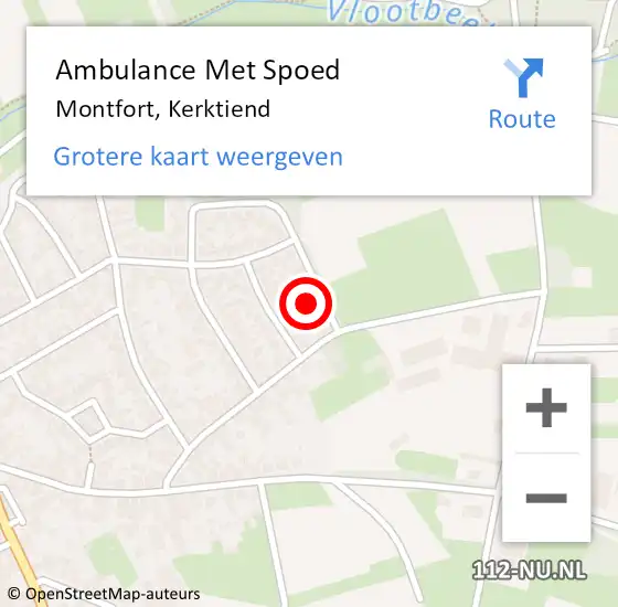 Locatie op kaart van de 112 melding: Ambulance Met Spoed Naar Montfort, Kerktiend op 24 juni 2014 06:35