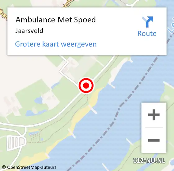 Locatie op kaart van de 112 melding: Ambulance Met Spoed Naar Jaarsveld op 26 september 2021 05:22