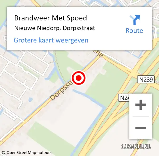 Locatie op kaart van de 112 melding: Brandweer Met Spoed Naar Nieuwe Niedorp, Dorpsstraat op 26 september 2021 10:33