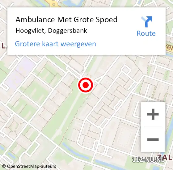 Locatie op kaart van de 112 melding: Ambulance Met Grote Spoed Naar Hoogvliet, Doggersbank op 26 september 2021 11:12