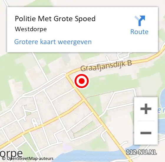 Locatie op kaart van de 112 melding: Politie Met Grote Spoed Naar Westdorpe op 26 september 2021 11:21