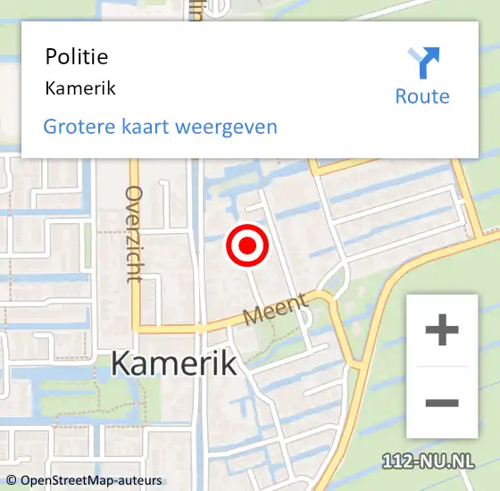 Locatie op kaart van de 112 melding: Politie Kamerik op 26 september 2021 13:25