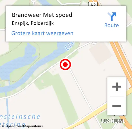 Locatie op kaart van de 112 melding: Brandweer Met Spoed Naar Enspijk, Polderdijk op 26 september 2021 15:34