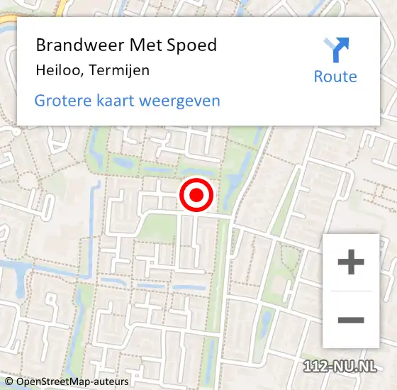 Locatie op kaart van de 112 melding: Brandweer Met Spoed Naar Heiloo, Termijen op 26 september 2021 21:01