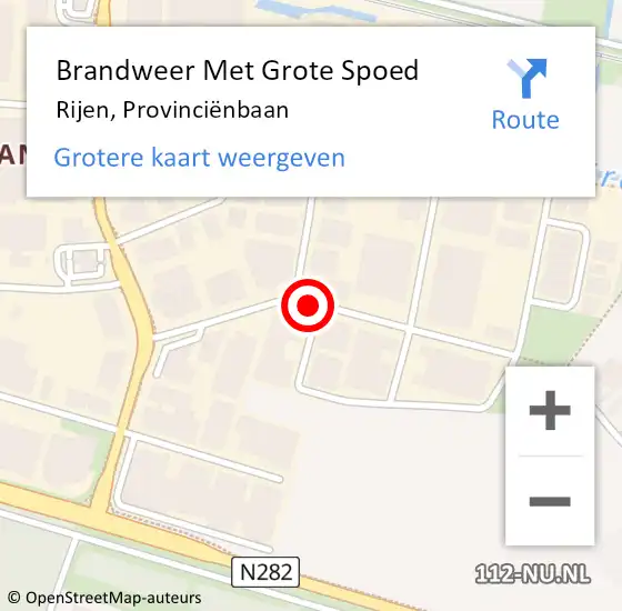 Locatie op kaart van de 112 melding: Brandweer Met Grote Spoed Naar Rijen, Provinciënbaan op 27 september 2021 00:54