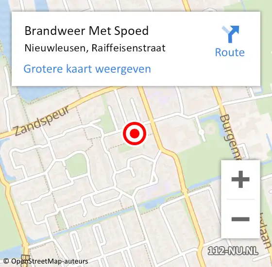 Locatie op kaart van de 112 melding: Brandweer Met Spoed Naar Nieuwleusen, Raiffeisenstraat op 27 september 2021 12:42
