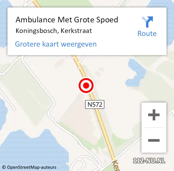 Locatie op kaart van de 112 melding: Ambulance Met Grote Spoed Naar Koningsbosch, Kerkstraat op 24 juni 2014 09:42