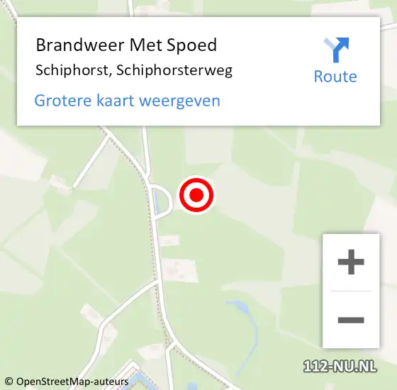 Locatie op kaart van de 112 melding: Brandweer Met Spoed Naar Schiphorst, Schiphorsterweg op 27 september 2021 13:49