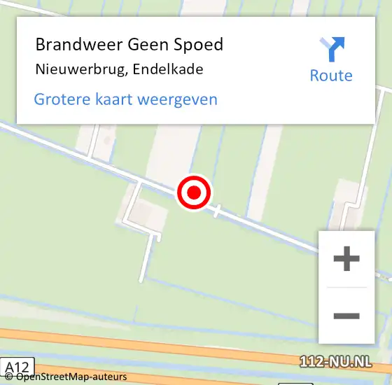 Locatie op kaart van de 112 melding: Brandweer Geen Spoed Naar Nieuwerbrug, Endelkade op 27 september 2021 14:50