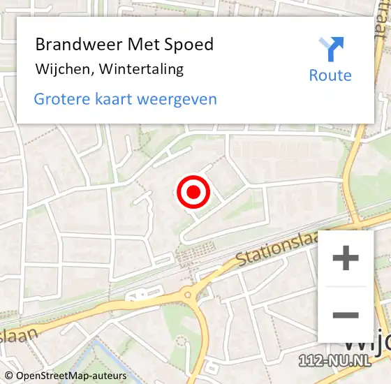 Locatie op kaart van de 112 melding: Brandweer Met Spoed Naar Wijchen, Wintertaling op 28 september 2021 09:09