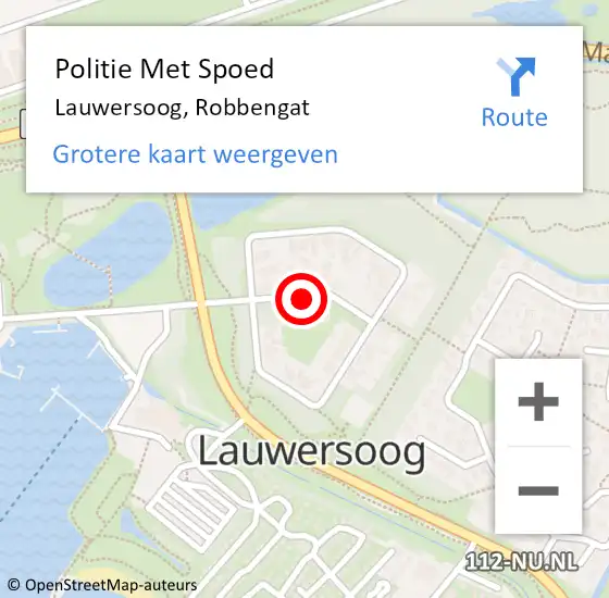 Locatie op kaart van de 112 melding: Politie Met Spoed Naar Lauwersoog, Robbengat op 28 september 2021 13:20