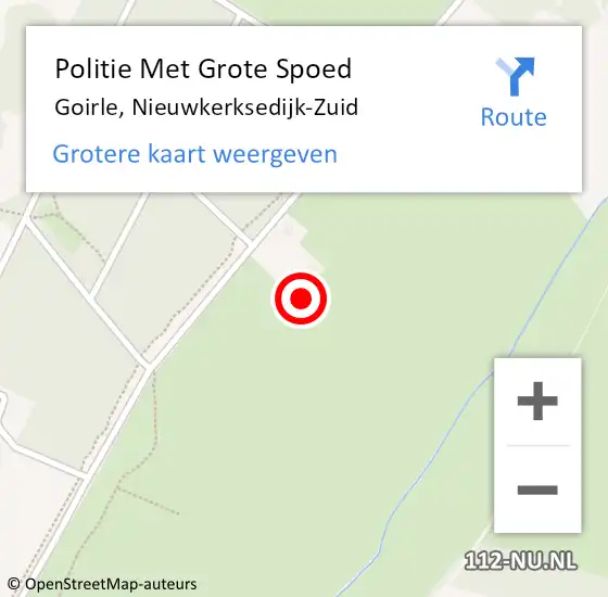 Locatie op kaart van de 112 melding: Politie Met Grote Spoed Naar Goirle, Nieuwkerksedijk-Zuid op 28 september 2021 14:39