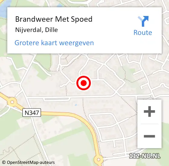 Locatie op kaart van de 112 melding: Brandweer Met Spoed Naar Nijverdal, Dille op 28 september 2021 14:54