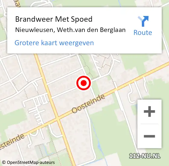 Locatie op kaart van de 112 melding: Brandweer Met Spoed Naar Nieuwleusen, Weth.van den Berglaan op 28 september 2021 19:02