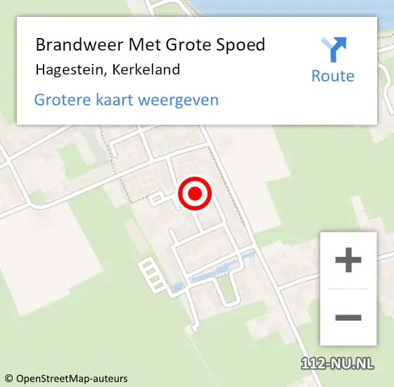Locatie op kaart van de 112 melding: Brandweer Met Grote Spoed Naar Hagestein, Kerkeland op 28 september 2021 20:24