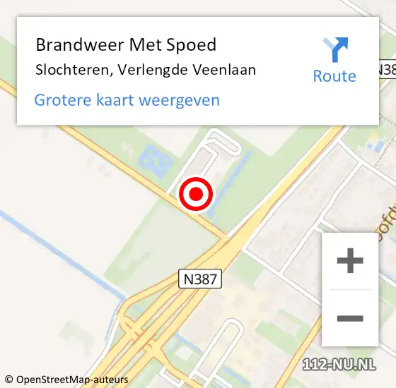 Locatie op kaart van de 112 melding: Brandweer Met Spoed Naar Slochteren, Verlengde Veenlaan op 28 september 2021 21:36