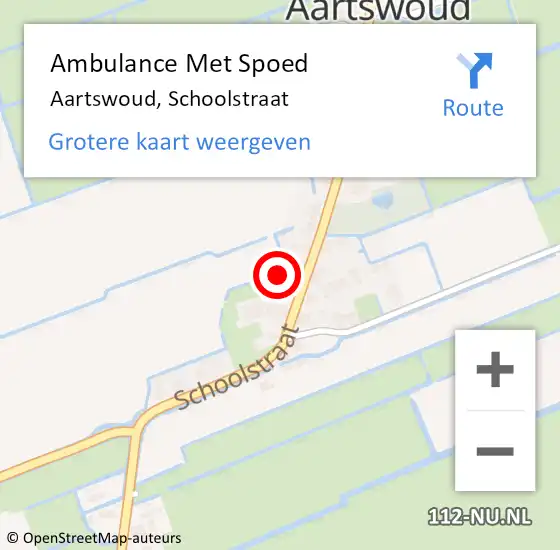 Locatie op kaart van de 112 melding: Ambulance Met Spoed Naar Aartswoud, Schoolstraat op 29 september 2021 07:01