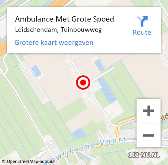 Locatie op kaart van de 112 melding: Ambulance Met Grote Spoed Naar Leidschendam, Tuinbouwweg op 29 september 2021 11:20