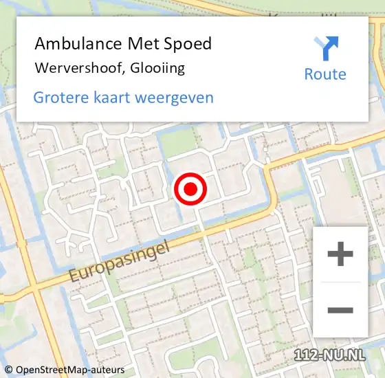 Locatie op kaart van de 112 melding: Ambulance Met Spoed Naar Wervershoof, Glooiing op 29 september 2021 14:16