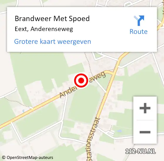 Locatie op kaart van de 112 melding: Brandweer Met Spoed Naar Eext, Anderenseweg op 30 september 2021 05:32