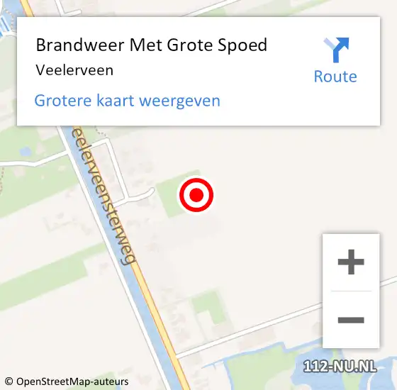 Locatie op kaart van de 112 melding: Brandweer Met Grote Spoed Naar Veelerveen op 30 september 2021 11:58