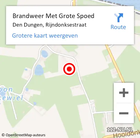 Locatie op kaart van de 112 melding: Brandweer Met Grote Spoed Naar Den Dungen, Rijndonksestraat op 30 september 2021 17:12