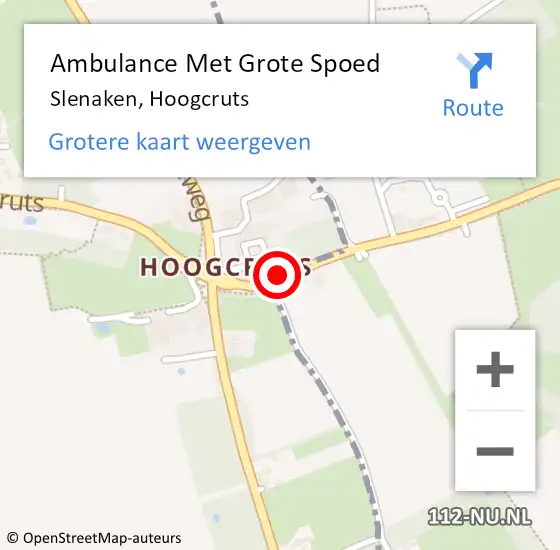 Locatie op kaart van de 112 melding: Ambulance Met Grote Spoed Naar Slenaken, Hoogcruts op 24 juni 2014 15:27