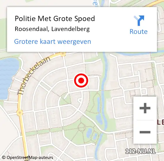 Locatie op kaart van de 112 melding: Politie Met Grote Spoed Naar Roosendaal, Lavendelberg op 1 oktober 2021 13:18