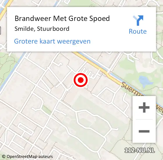 Locatie op kaart van de 112 melding: Brandweer Met Grote Spoed Naar Smilde, Stuurboord op 24 juni 2014 16:27