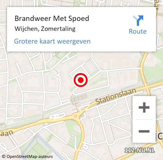 Locatie op kaart van de 112 melding: Brandweer Met Spoed Naar Wijchen, Zomertaling op 1 oktober 2021 15:46