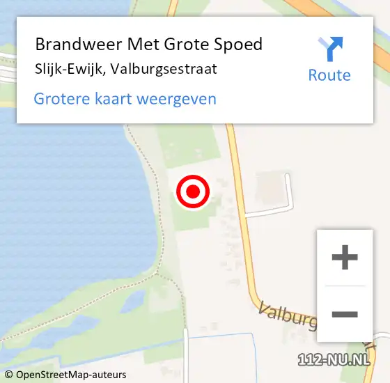 Locatie op kaart van de 112 melding: Brandweer Met Grote Spoed Naar Slijk-Ewijk, Valburgsestraat op 1 oktober 2021 20:04