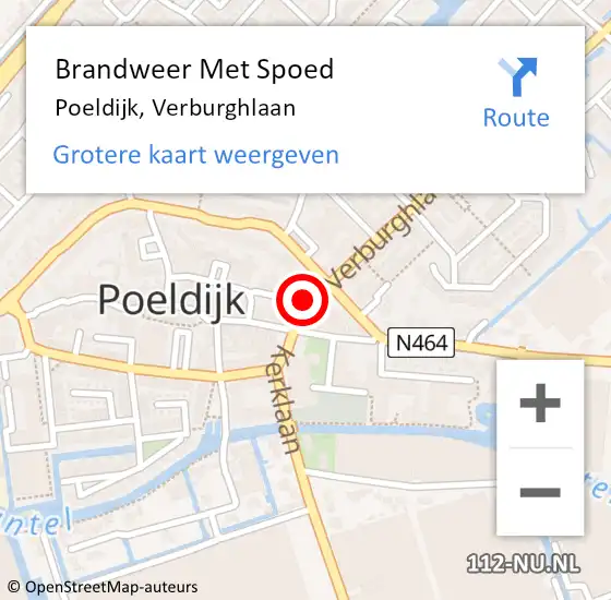 Locatie op kaart van de 112 melding: Brandweer Met Spoed Naar Poeldijk, Verburghlaan op 1 oktober 2021 20:32