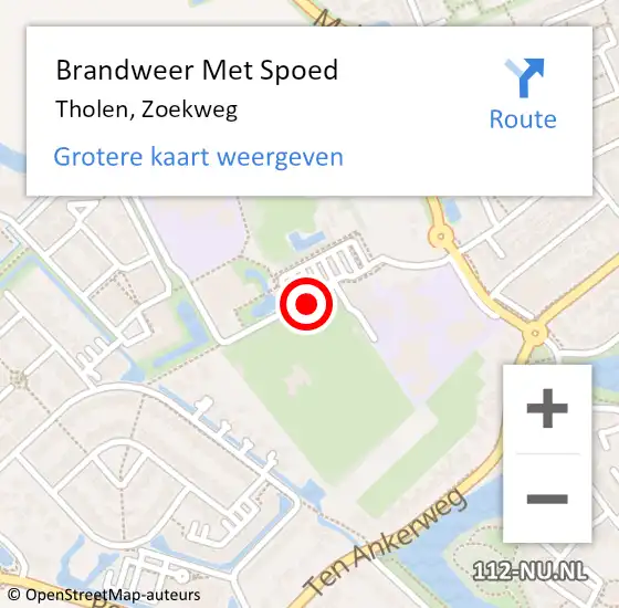 Locatie op kaart van de 112 melding: Brandweer Met Spoed Naar Tholen, Zoekweg op 1 oktober 2021 22:56