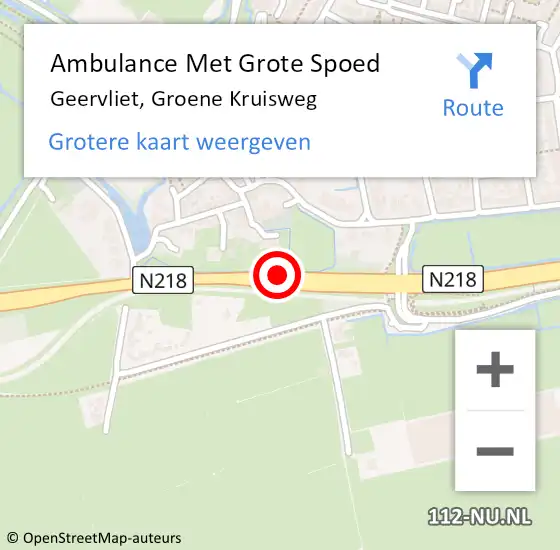 Locatie op kaart van de 112 melding: Ambulance Met Grote Spoed Naar Geervliet, Groene Kruisweg op 24 juni 2014 17:29