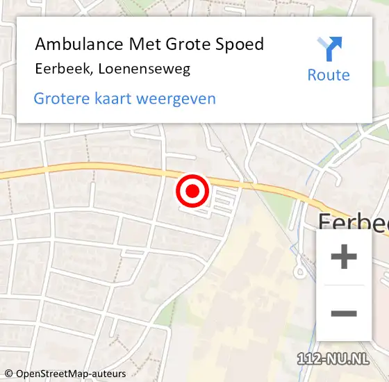 Locatie op kaart van de 112 melding: Ambulance Met Grote Spoed Naar Eerbeek, Loenenseweg op 2 oktober 2021 12:31