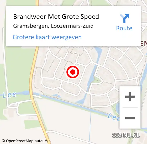 Locatie op kaart van de 112 melding: Brandweer Met Grote Spoed Naar Gramsbergen, Loozermars-Zuid op 2 oktober 2021 12:48