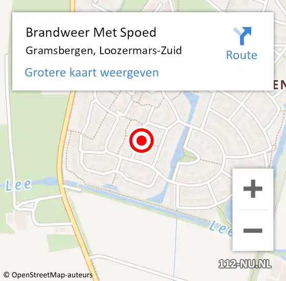 Locatie op kaart van de 112 melding: Brandweer Met Spoed Naar Gramsbergen, Loozermars-Zuid op 2 oktober 2021 13:17